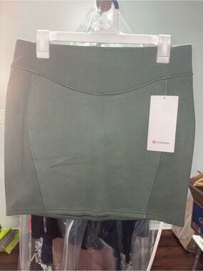 lululemon Sage Green Scuba High-rise Performance Mini Skirt